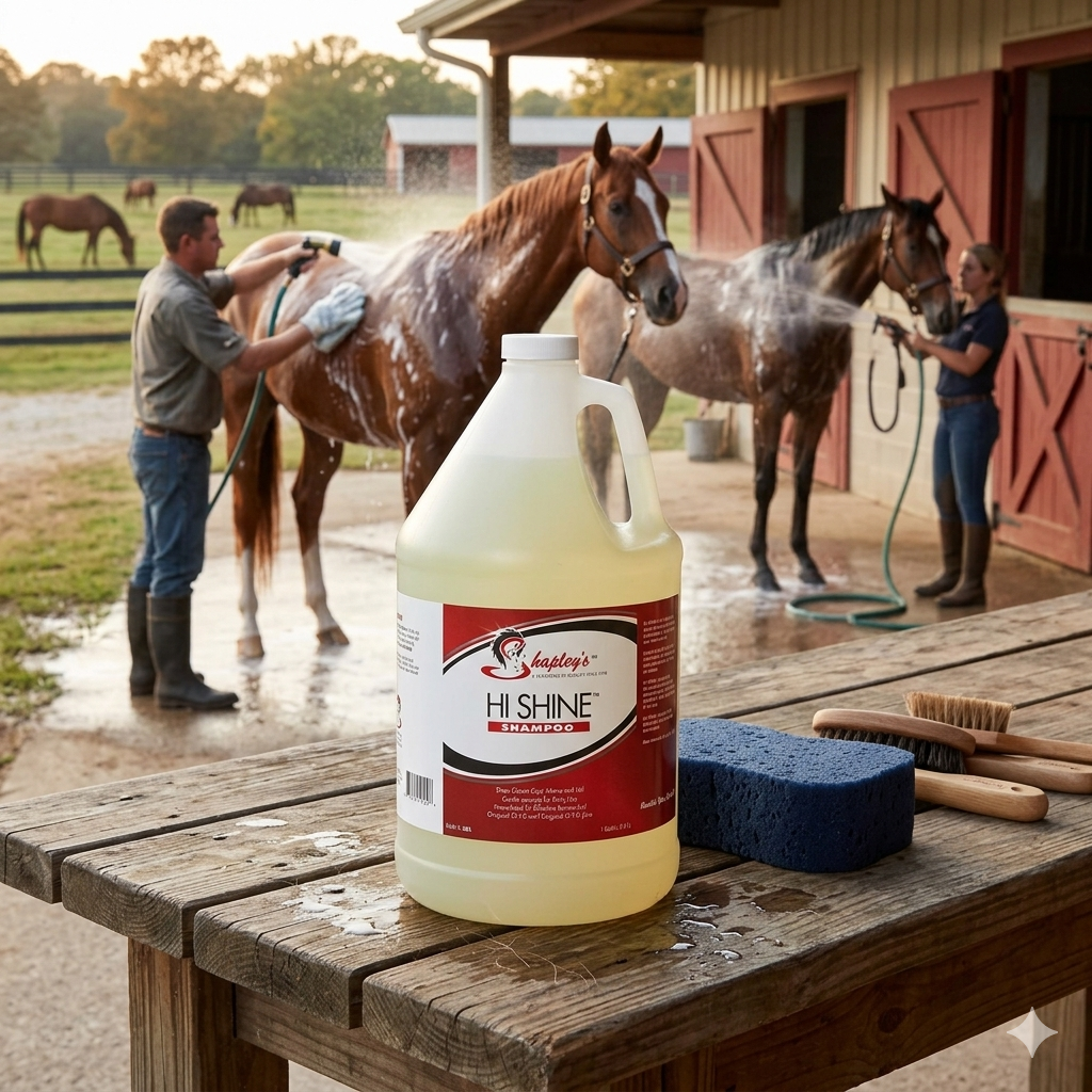 Shapley's Hi Shine Shampoo 1 Gallon Clarifying Horse Shampoo for Coat Mane Tail