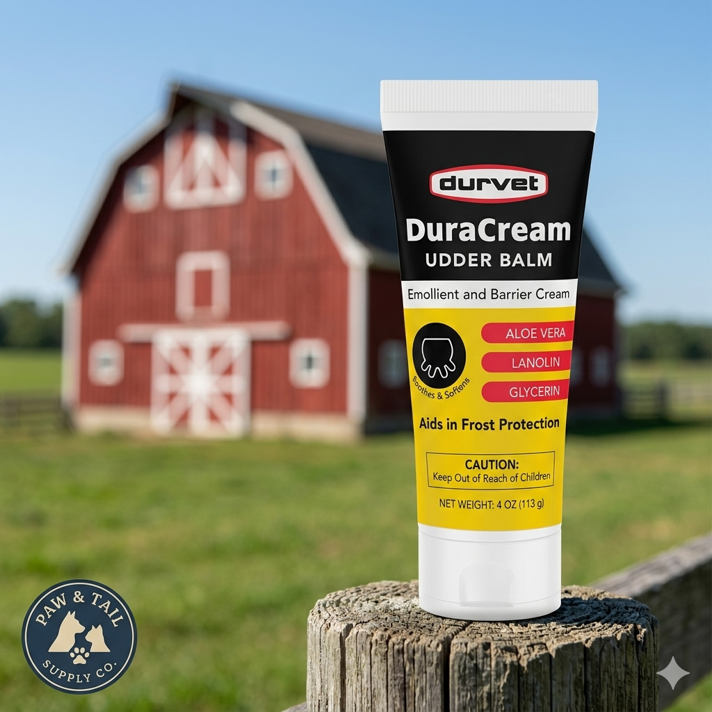 Durvet Duracream Udder Balm Tube Livestock Animals Soothe Chapped Skin 4oz.