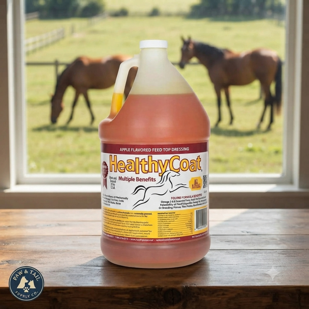 Healthy Coat Equine Horse Feed Supplement for Horses 1 Gallon