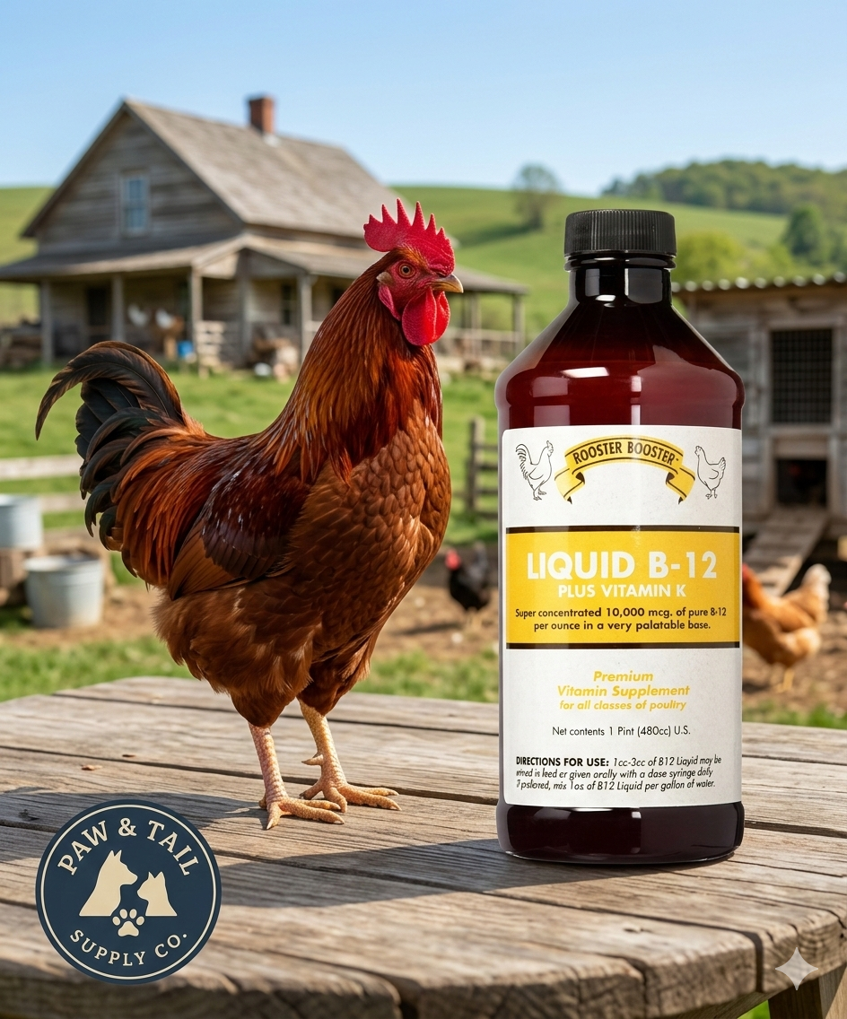 Rooster Booster Liquid B-12 Plus Vitamin K for All Poultry Supplement 16 oz.
