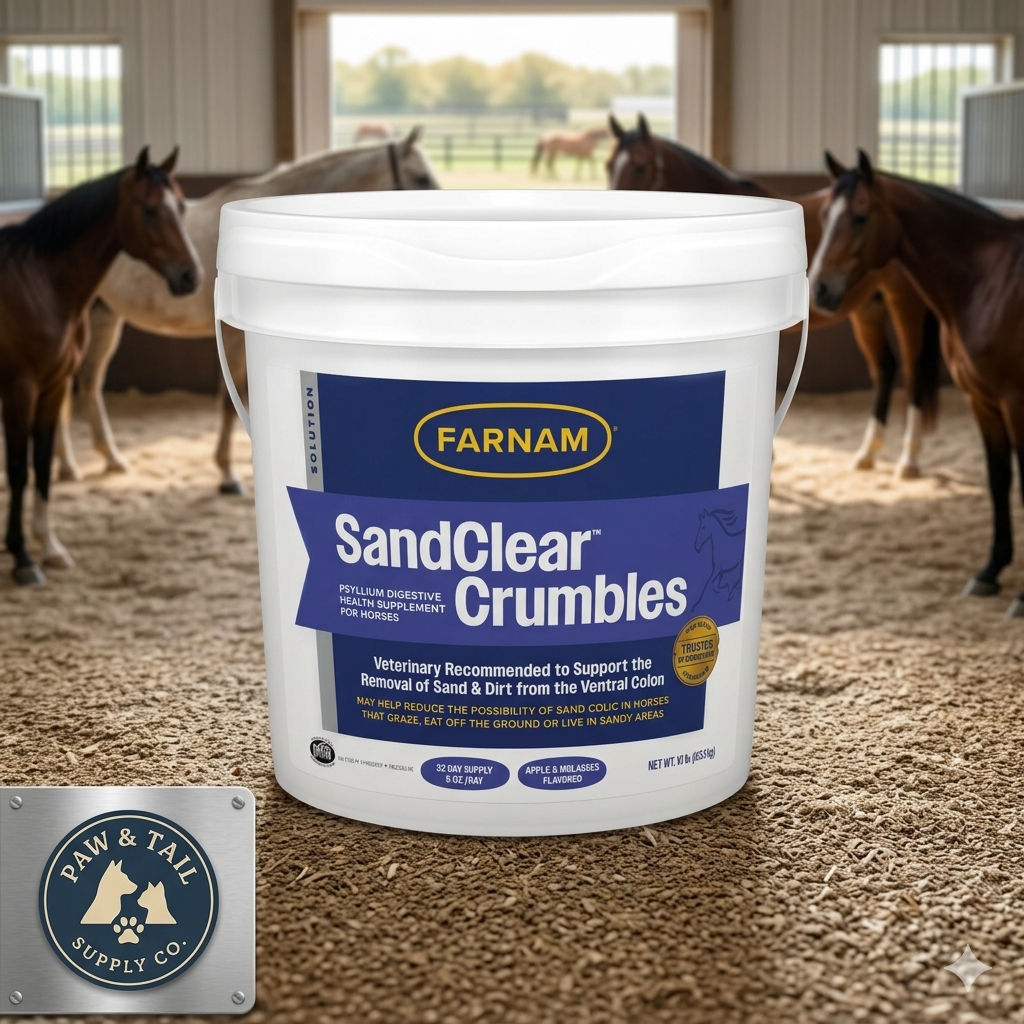 Farnam SandClear Psyllium Crumbles for Horses Digestive Support Sand Colic Risk 10 lbs.