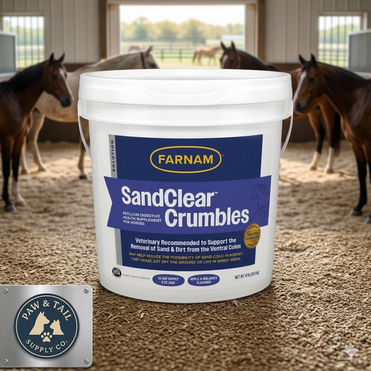 Farnam SandClear Psyllium Crumbles for Horses Digestive Support Sand Colic Risk 10 lbs.