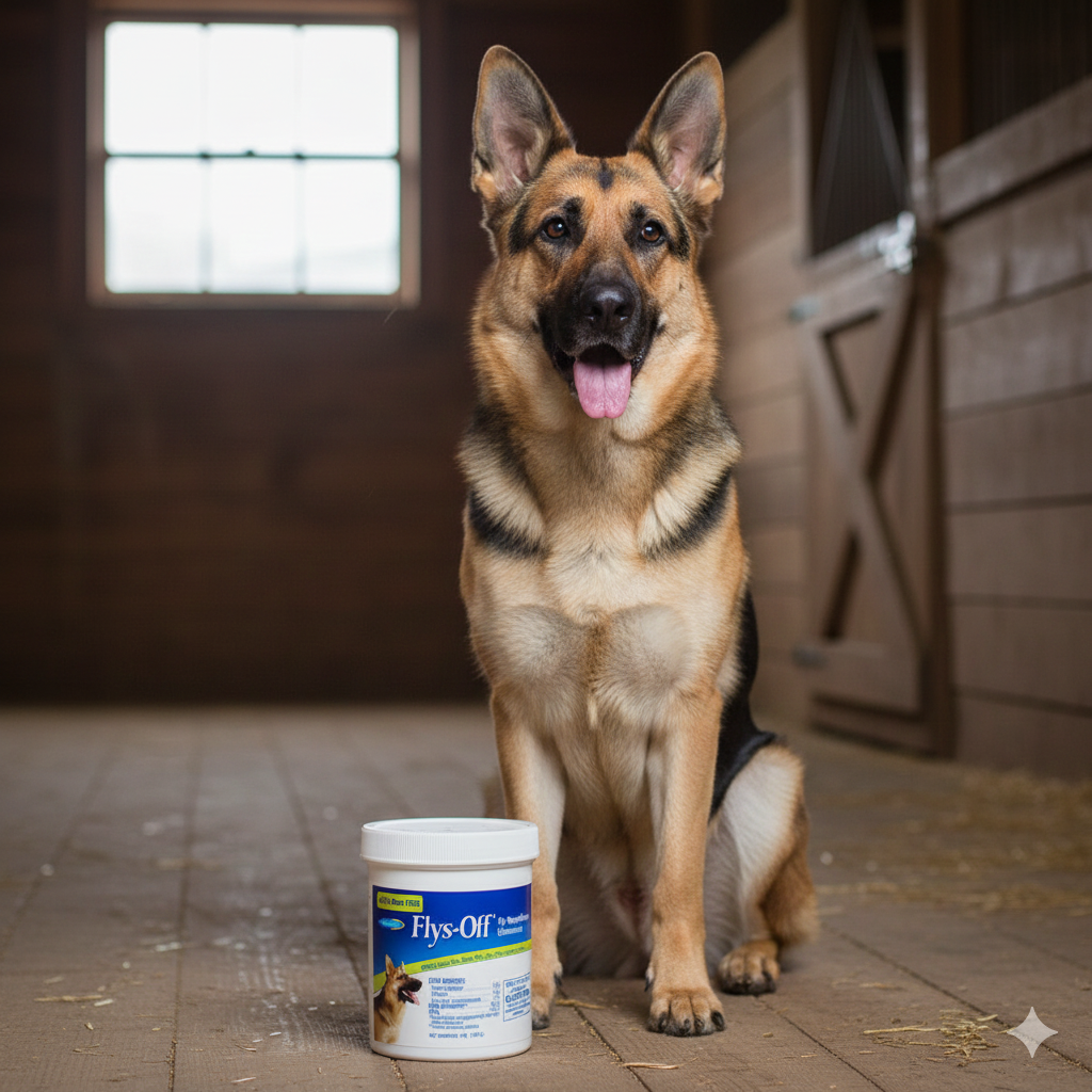 Farnam Flys-Off Repellent Ointment 7 oz for Dogs & Horses Kills Repels Flies