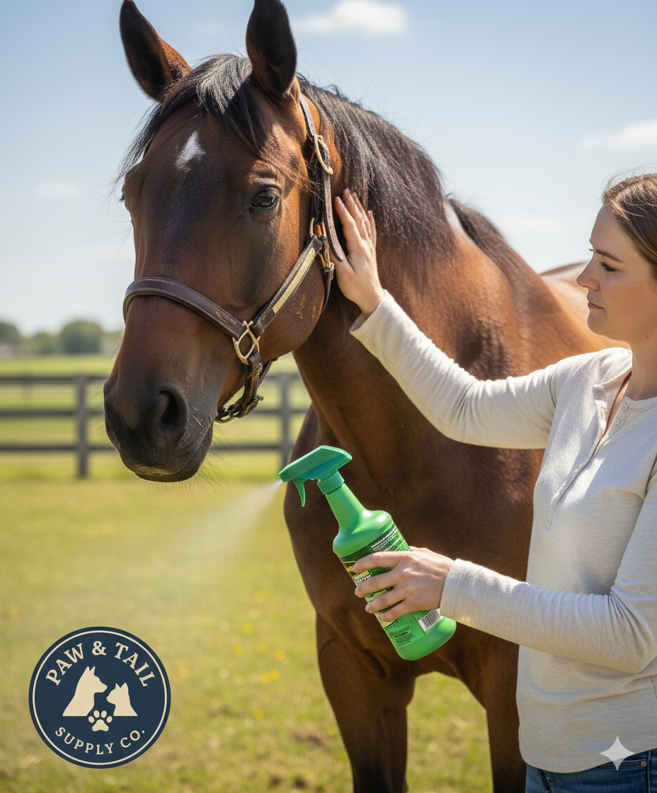 Pyranha Zero-Bite Natural Insect Spray 32 oz Horse Dog Cat Fly Repellent