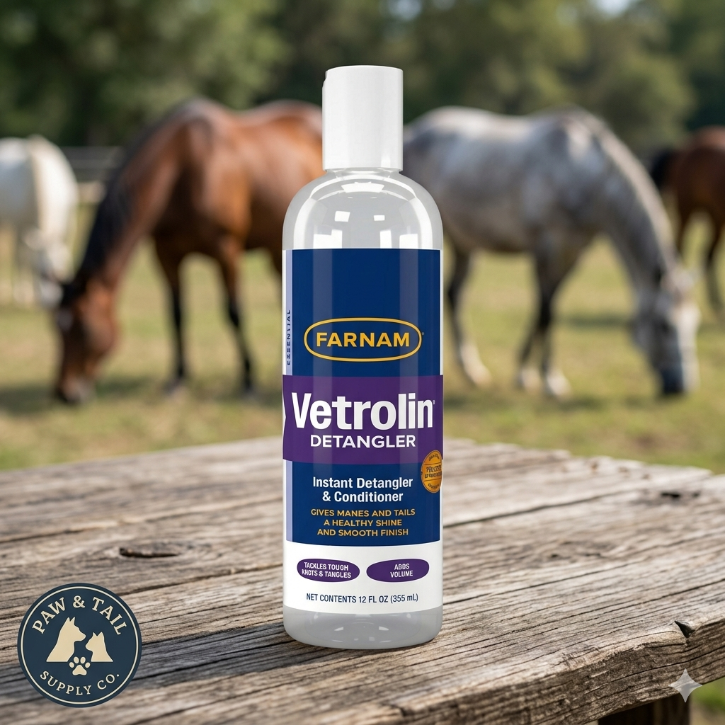 Farnam Vetrolin Instant Detangler & Conditioner Healthy Horses Mane and Tail 12 oz.
