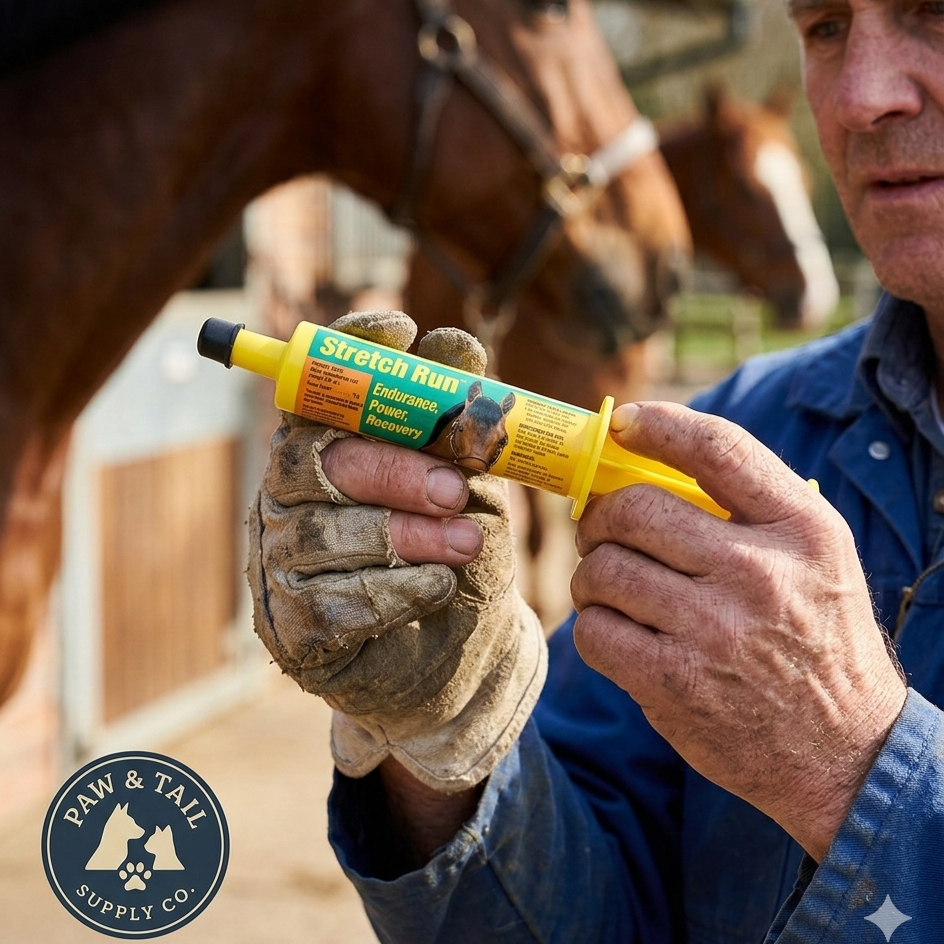 Finish Line Stretch Run Horse Energy Supplement Oral Syringe 2 oz.