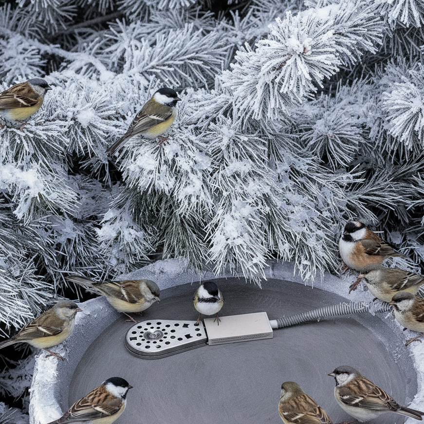 API Bucket & Bird Bath De-Icer 200W Safe Thermostat Water Heater Outdoors