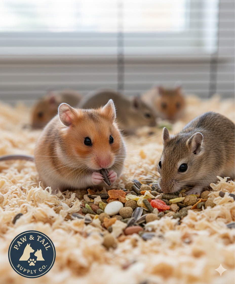Hamster & Gerbil Bundle Sunburst Higgins Food + Lixit Bottle + Ware Salt Rope Trio Pack