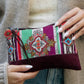 Geo Paisley Velvet Clutch