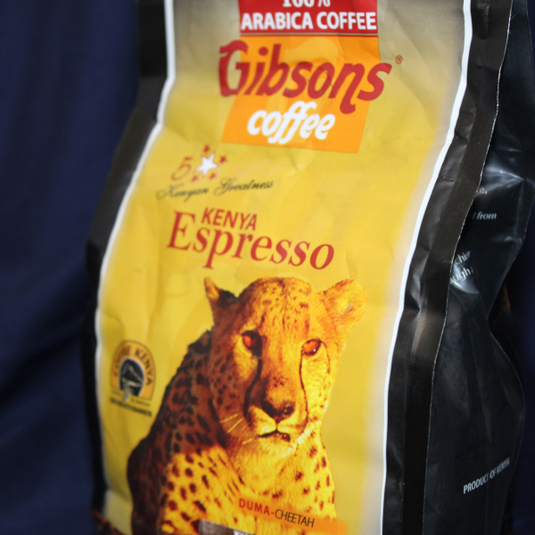 Gibsons Coffee Kenya Espresso Fine Grind Dark Roast 400g