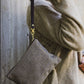 Golden Navy Tweed Purse