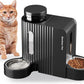 Gravity Pet Feeder & Water Dispenser Set with Stainless Steel Bowls