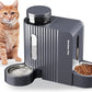 Gravity Pet Feeder & Water Dispenser Set with Stainless Steel Bowls