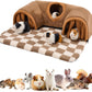 Guinea Pig Tunnel Bed Hideout Plush Tube Small Animal Rabbit Hamster