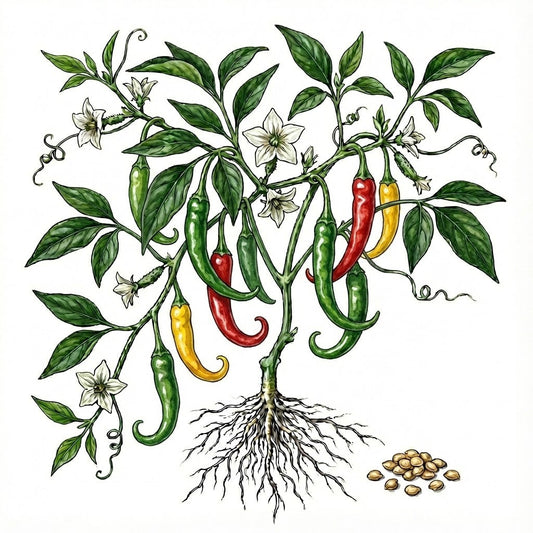 HOT PEPPER Seeds, Serrano Chili