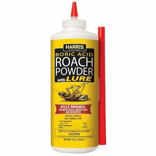 Harris Boric Roach Powder with Lure 16 oz. Puffer for Roaches Silverfish