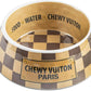 Haute Diggity Dog Chewy Vuiton Dog Bowl Set | BPA-Free, Non-Skid (2-Pack)