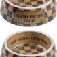 Haute Diggity Dog Chewy Vuiton Dog Bowl Set | BPA-Free, Non-Skid (2-Pack)