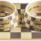 Haute Diggity Dog Chewy Vuiton Dog Bowl Set | BPA-Free, Non-Skid (2-Pack)