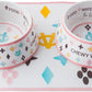 Haute Diggity Dog Chewy Vuiton Dog Bowl Set | BPA-Free, Non-Skid (2-Pack)