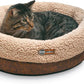 Heated Cat Bed with Removable Warmer, Soft Snuggle Cup, Washable, 14x18