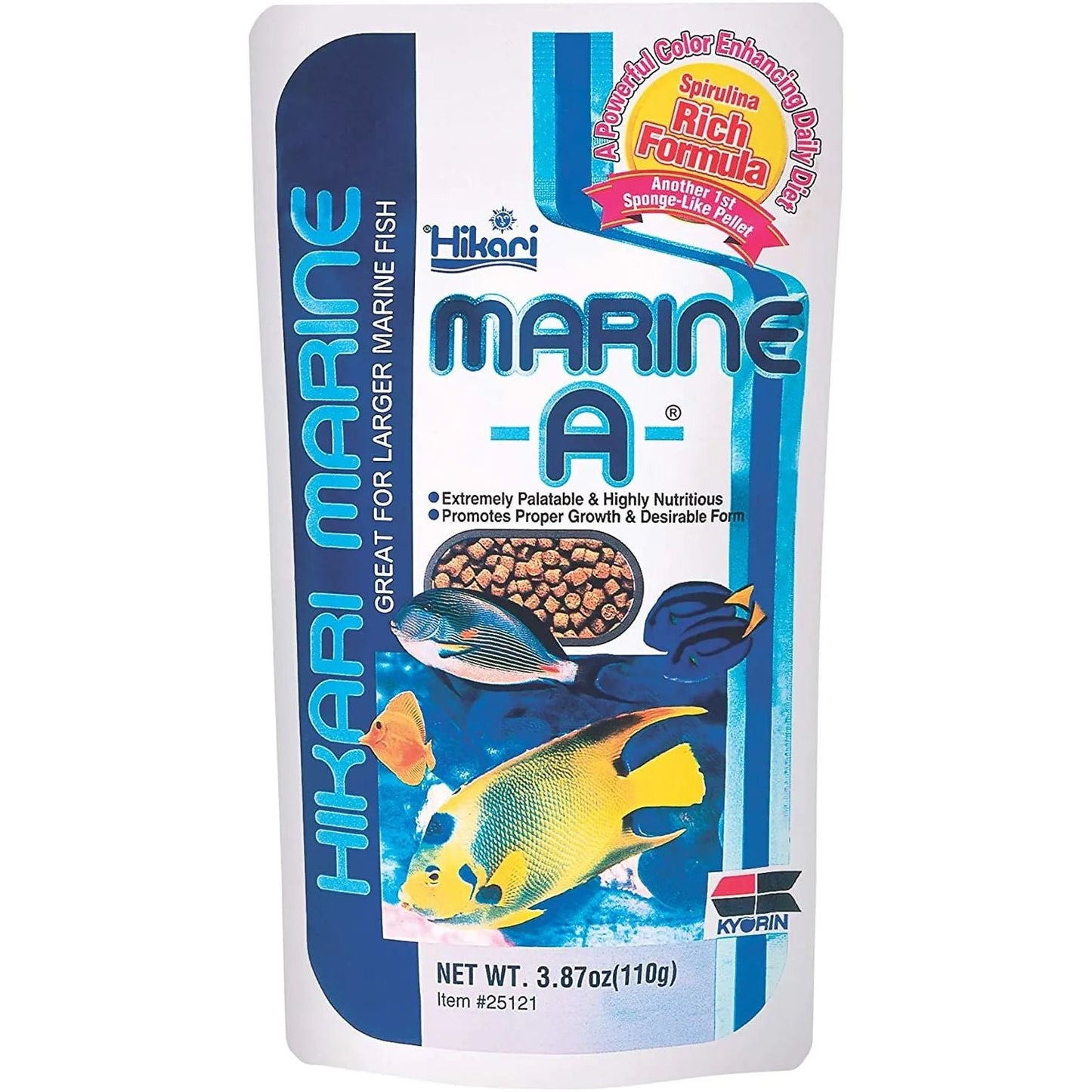 Hikari Marine-A Pellets Fish Food for LG Marine Fish 3.87 oz.