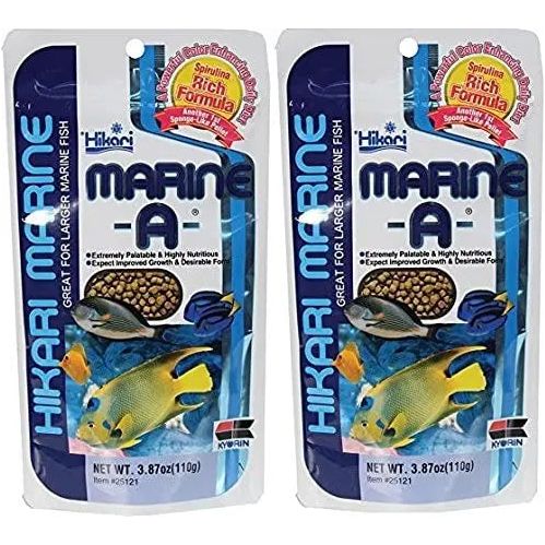 Hikari Marine-A Pellets Fish Food for LG Marine Fish 3.87 oz.