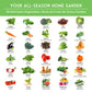 Family Home Garden Kit - 30 Easy to Grow Seeds for a Victory Garden