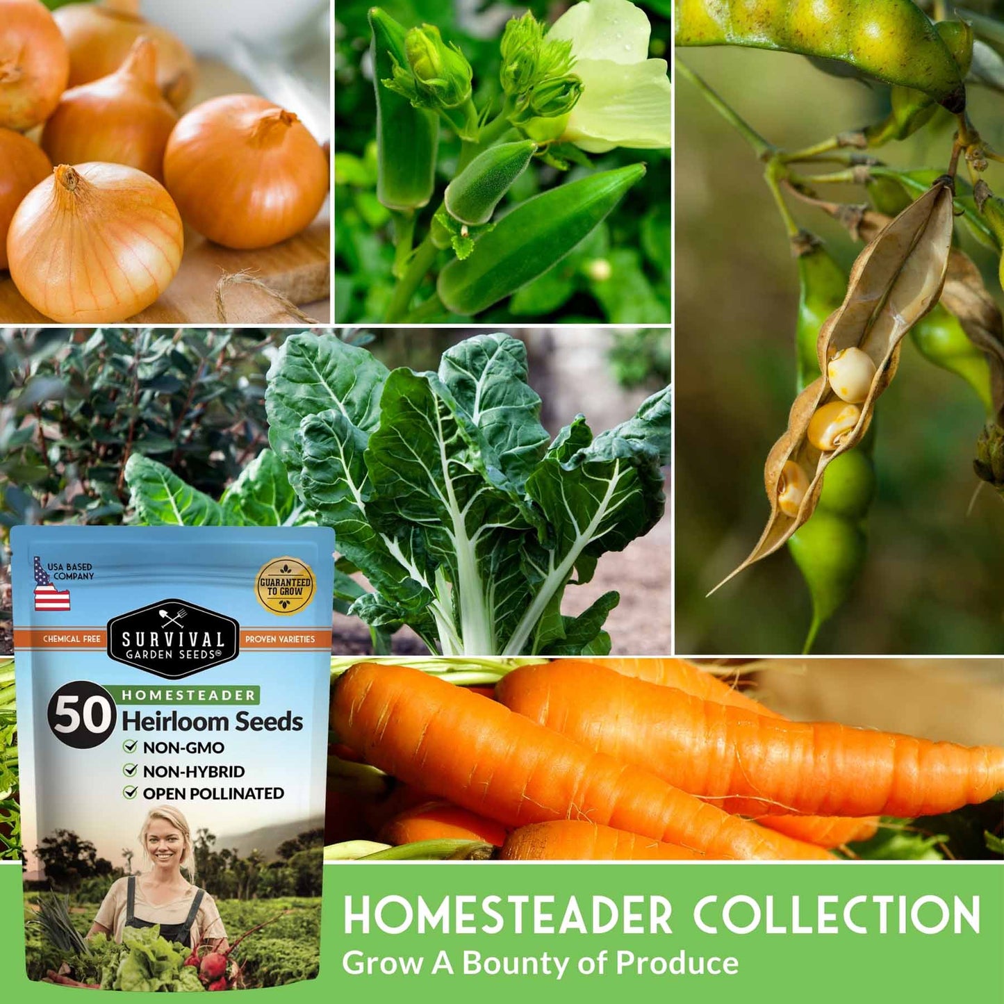 Homestead Garden Collection – 50 Essential Seeds for Self-Reliant Living