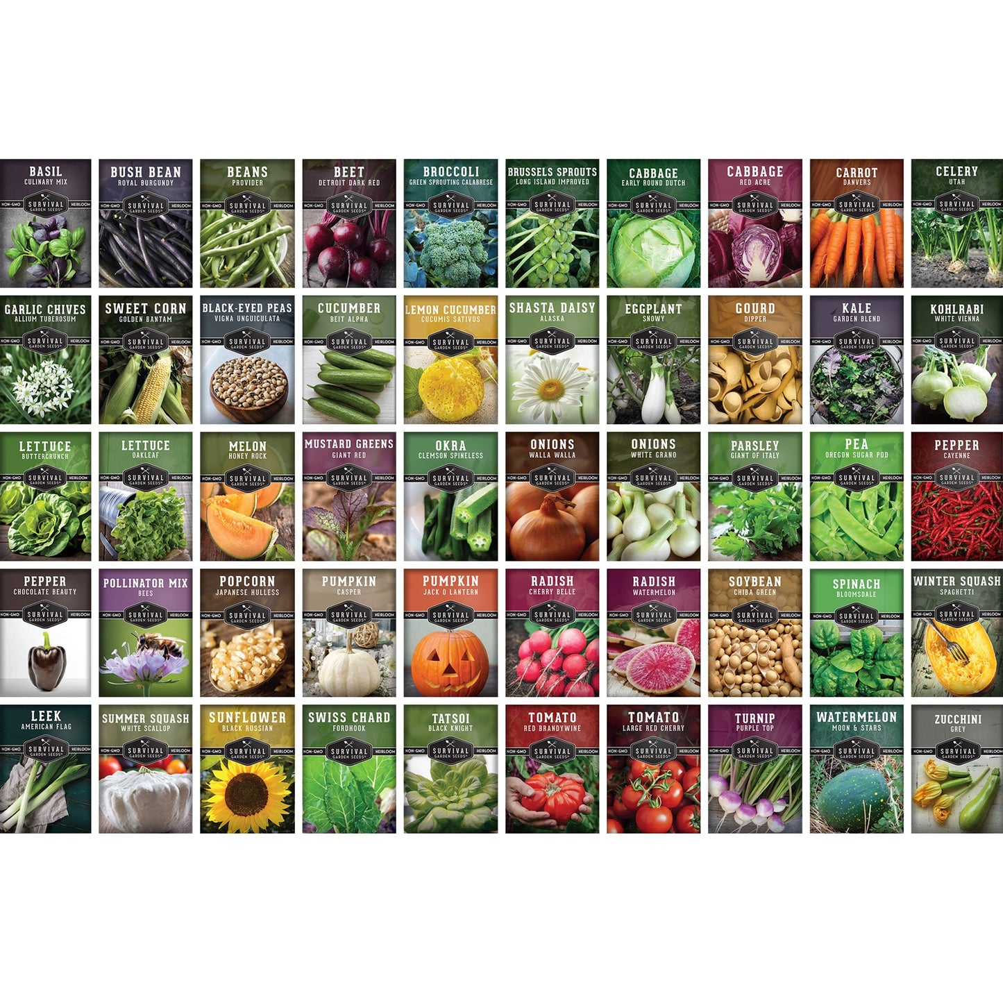 Homestead Garden Collection – 50 Essential Seeds for Self-Reliant Living