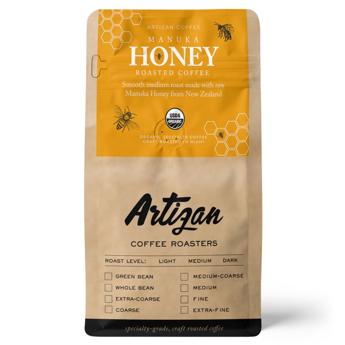 Café orgánico con miel de manuka Rx