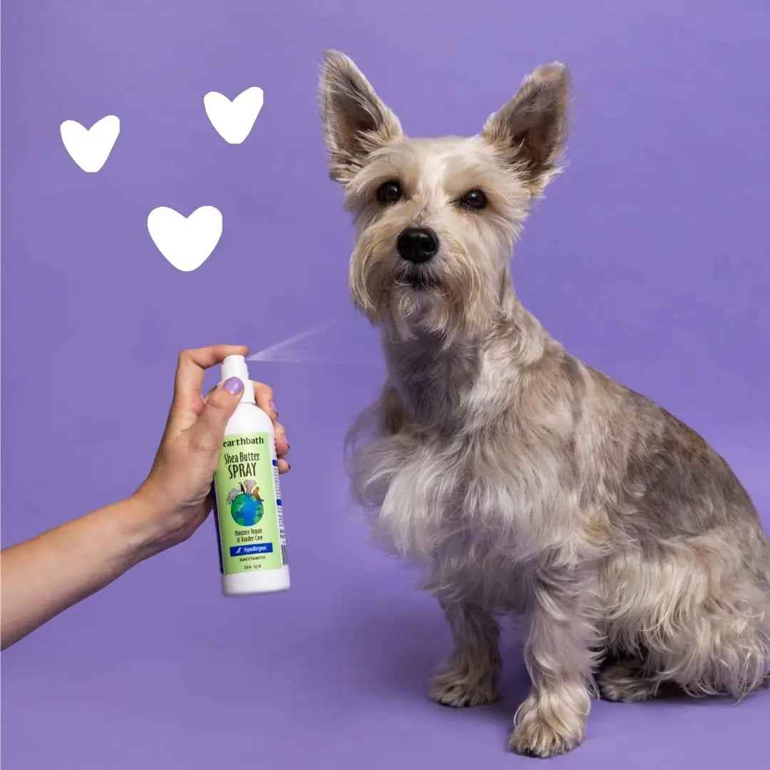 Hypoallergenic Shea Butter Spray for Dogs & Cats Dander 8oz