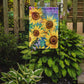 Sunflowers and Purple Garden Flag – Decorative Outdoor Yard Flag IBD0247GF