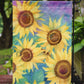 Sunflowers and Purple Garden Flag – Decorative Outdoor Yard Flag IBD0247GF