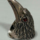 Anillo Raptor de Plata de Ley - Talla 10 - Ojos de Granate