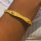 Gold Petite Flower Bangle