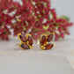 Tri Leaf Stud Earrings