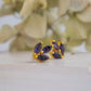 Tri Leaf Stud Earrings