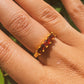 Garnet Squares Gemstone Ring
