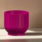Modern Indoor Planter with Drainage – 3D Printed Fluted Plant Pot, Vertical Ribbed Design, Minimalist Decor Accent, Mid-Bubble