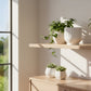 Modern Indoor Planter with Drainage – 3D Printed Fluted Plant Pot, Vertical Ribbed Design, Minimalist Decor Accent, Mid-Bubble