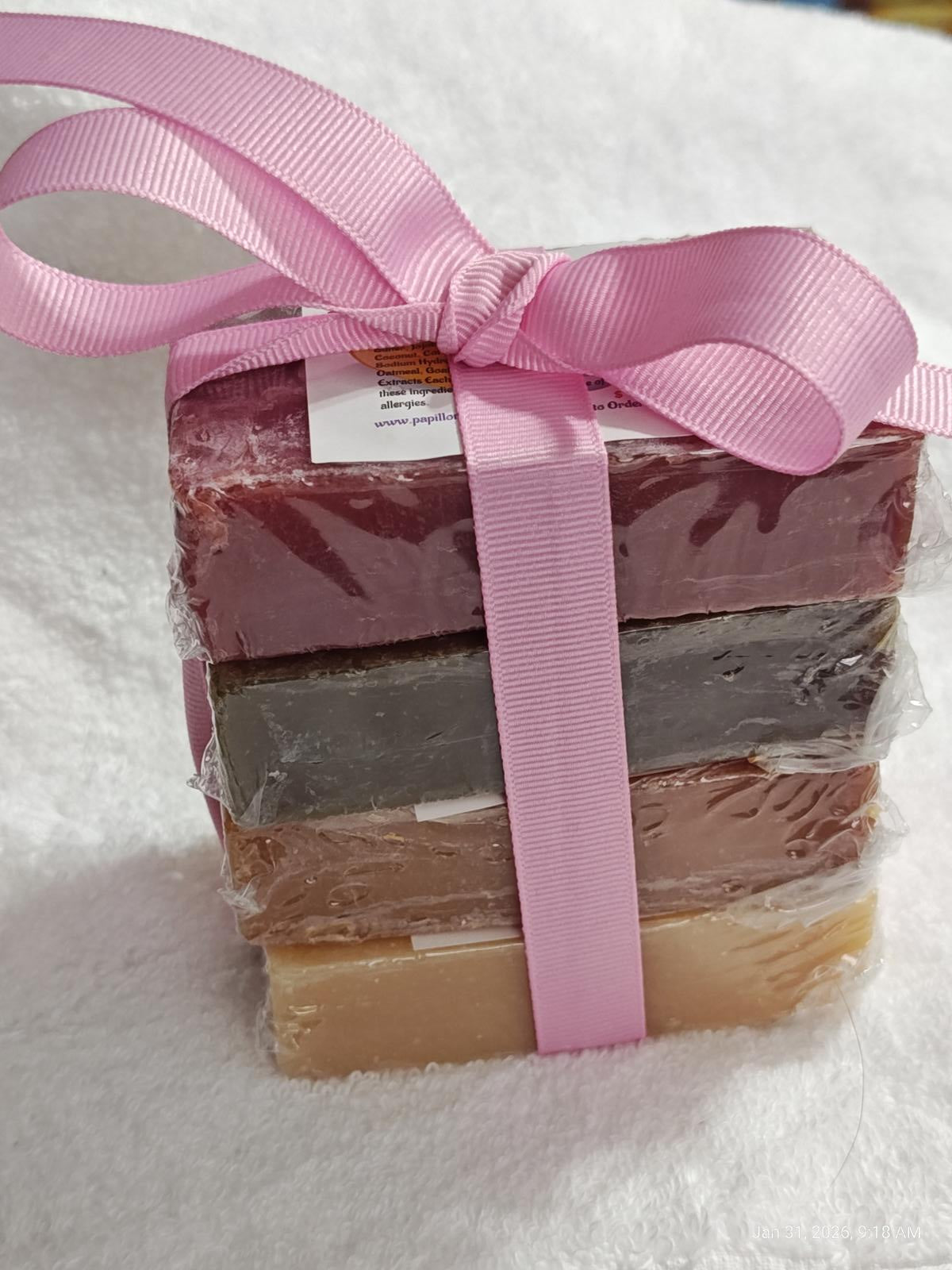 Handmade Soap Bars 4 pack (each bar is 4oz+) All Natural  Many Scents
