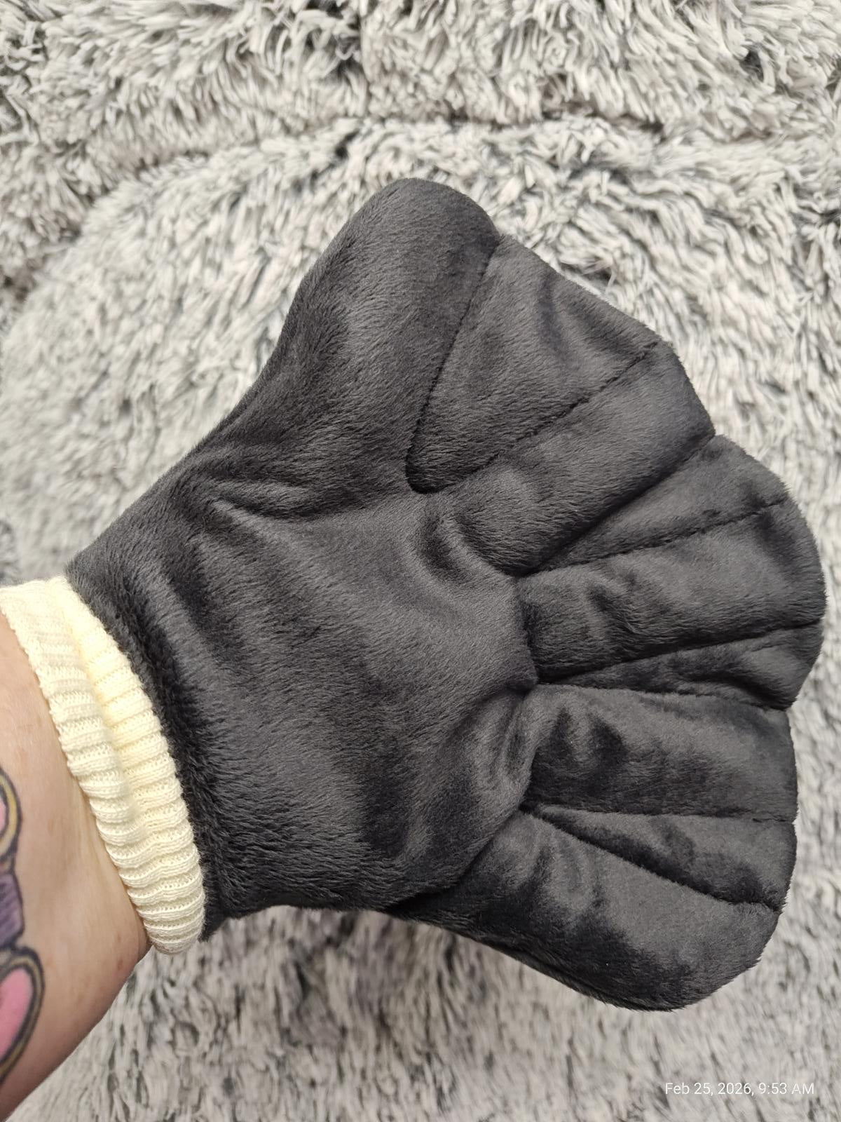 Small Pet Bonding, Non-Bite, No Poke Mitt, Calming Glove, Grey or Peach