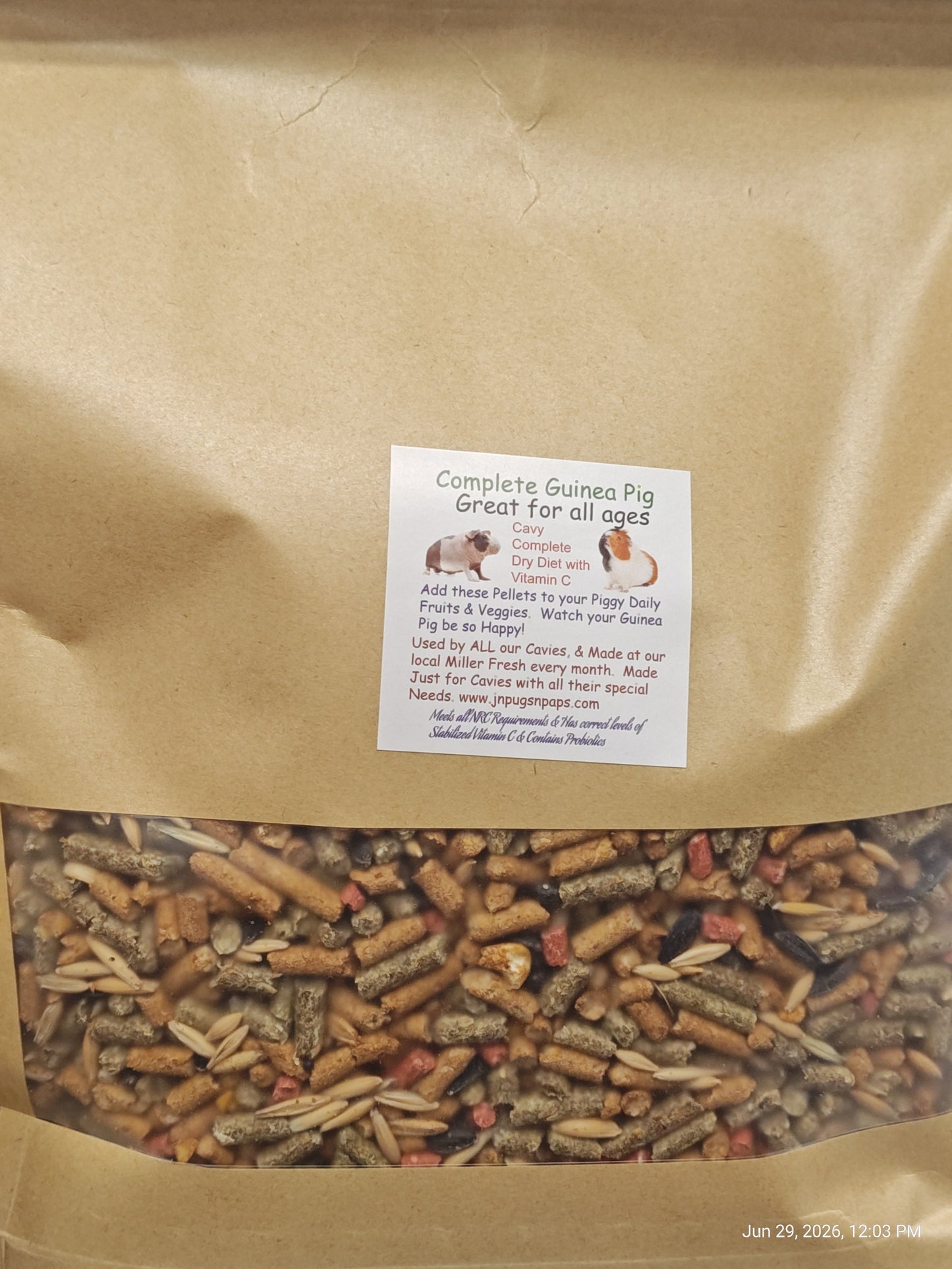 Guinea Pig "Our Extreme Blend" Fresh milled 4# Resealable Bag