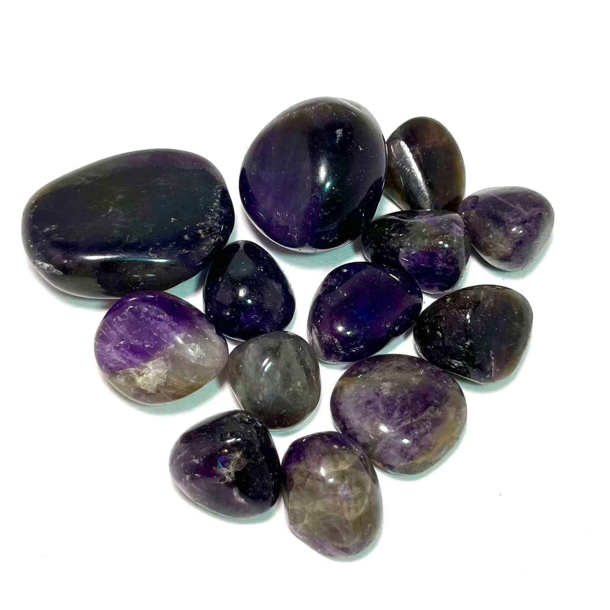 Piedra de bolsillo de amatista pulida