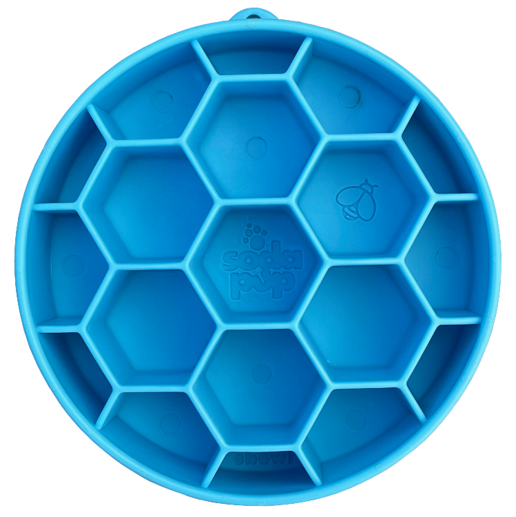 Honeycomb eBowl Deep Slow Feeder Dog Bowl for Enrichment | USA Made