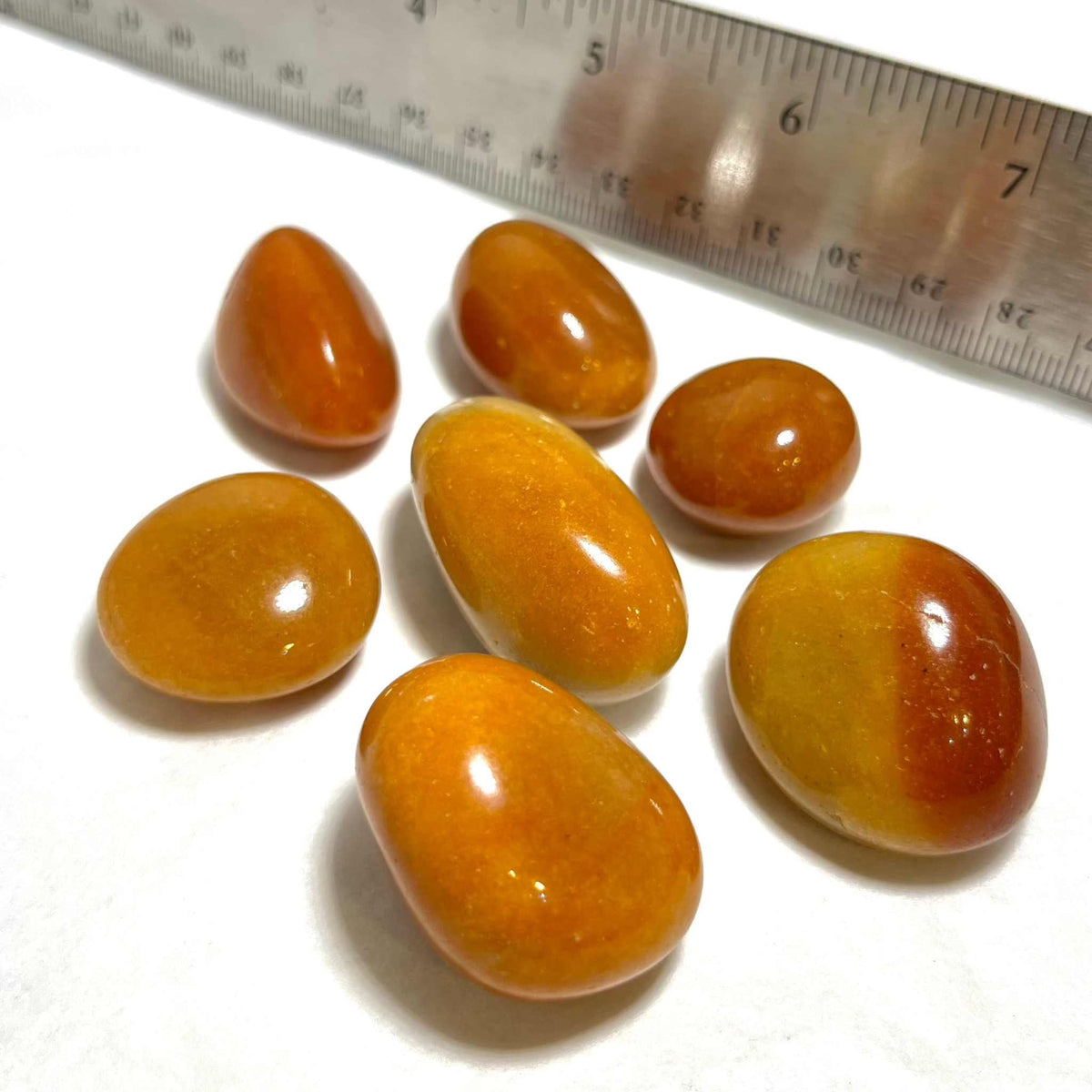 Piedra de aventurina naranja pulida