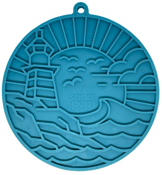 Lighthouse eMat - Enrichment Lick Mat For Dogs and Cats - With Suction Cups | USA Made