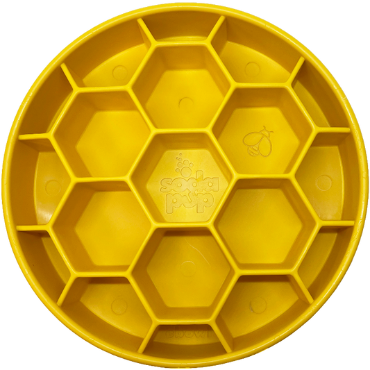 Honeycomb eBowl Deep Slow Feeder Dog Bowl for Enrichment | USA Made