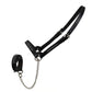 Derby Originals New and Improved Premium Show Spotted Flat Leather Cattle Show Halter, Small/Medium/Large, Adjustable Fit with 48" Lead and 19.5" Chain, Elegant Show Spots, 1-Year Warranty